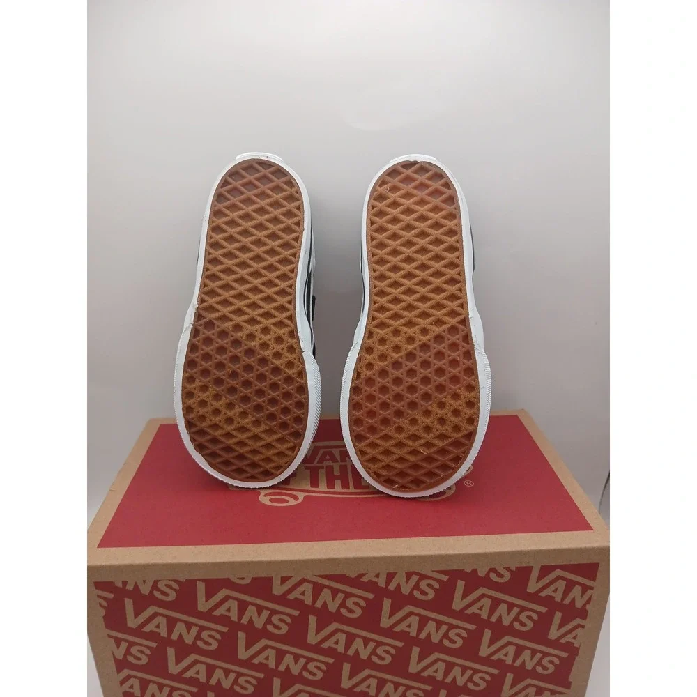 Vans Brooklyn Ls V Toddler Shoes Size 7.0 TD Embroidery Black‎ VN000D7XBLA New